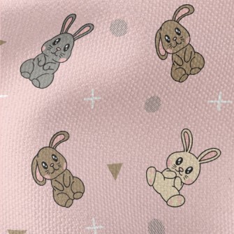 Pink Blush Bunny Waterproof Canvas