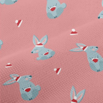 Christmas Red Hat Gray Rabbit Performance Linen