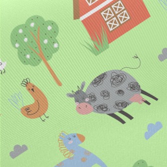 Cute Animal Farm Twill