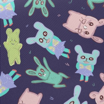 Children's Painted Rabbit Twill