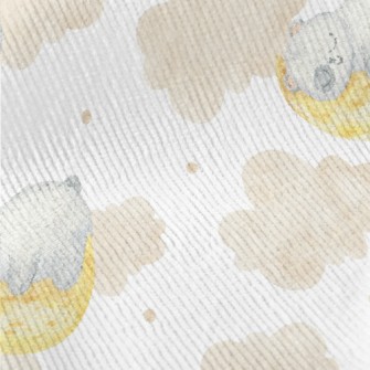 Watercolor Moon Sleeping Bear Standard Corduroy