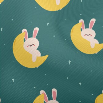 Cute Rabbit Sleeping On The Mo Dobby