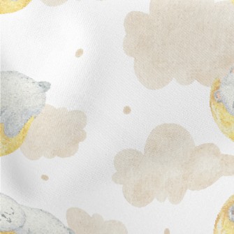 Watercolor Moon Sleeping Bear Stretch Ponte