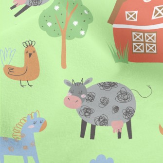 Cute Animal Farm Micro Fleece