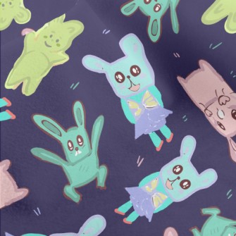 Children's Painted Rabbit Micro Fleece