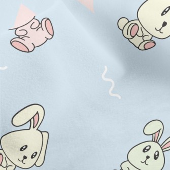 Colorful Cartoon Rabbit Micro Fleece