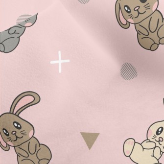 Pink Blush Bunny Micro Fleece