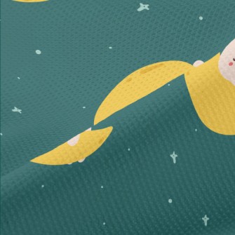 Cute Rabbit Sleeping On The Mo Piqué