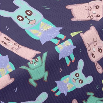 Children's Painted Rabbit Piqué