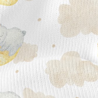 Watercolor Moon Sleeping Bear Stretch Jersey