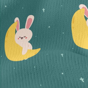 Cute Rabbit Sleeping On The Mo Stretch Jersey