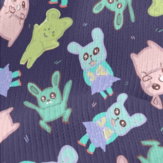 Children's Painted Rabbit Stretch Jersey