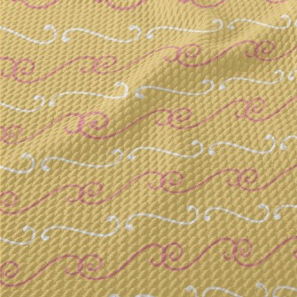 Hand Drawn Elegant Lines Birdseye Piqué