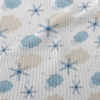 Nordic Style Snowflakes Birdseye Piqué