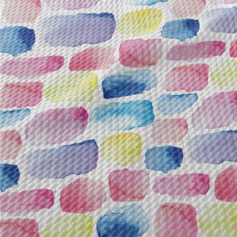 Colorful Watercolor Pattern Birdseye Piqué