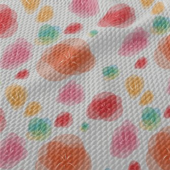 Vector Colored Flowers Birdseye Piqué