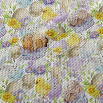 Easter Watercolor Birdseye Piqué