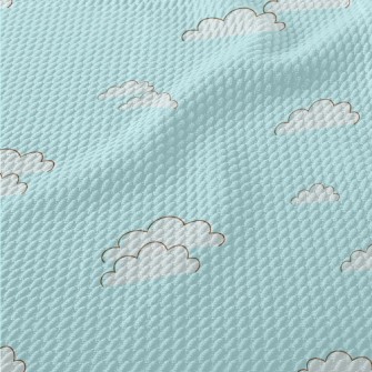 Cartoon Cute Sky Birdseye Piqué