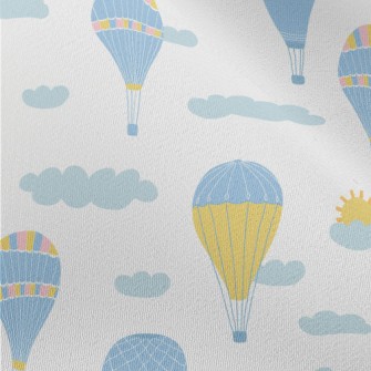 Elegant Blue Hot Air Balloon Chiffon