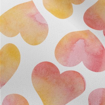 Warm Watercolor Love Heart Chiffon