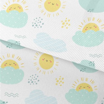 Happy Sun And Clouds Waterproof Oxford