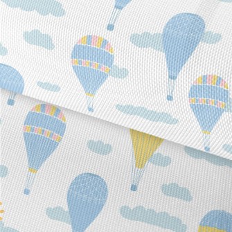 Elegant Blue Hot Air Balloon Waterproof Oxford