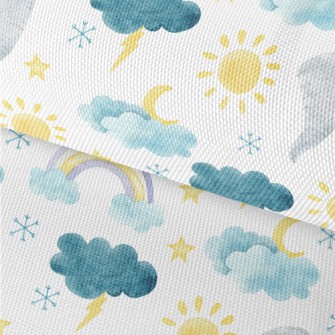 Watercolor Climate Symbols Waterproof Oxford