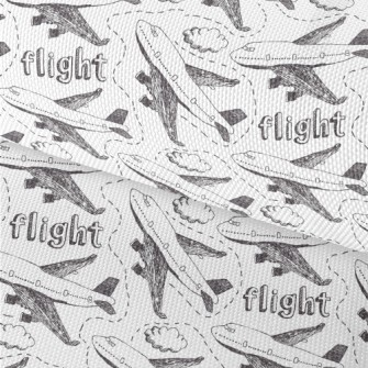 Hand Drawn Airplane Doodle Waterproof Oxford