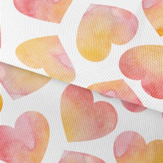 Warm Watercolor Love Heart Waterproof Oxford