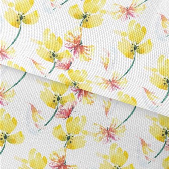 Watercolor Butterflies And Flo Waterproof Oxford