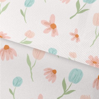 Watercolor Spring Flowers Waterproof Oxford