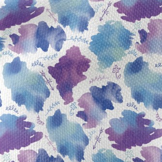 Watercolor And Flowers Doodle Waterproof Canvas