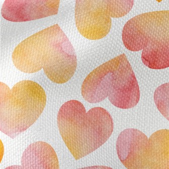Warm Watercolor Love Heart Waterproof Canvas