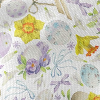 Flowers And Easter Eggs With D Waterproof Canvas