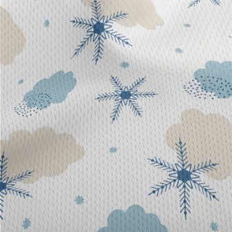 Nordic Style Snowflakes Athletic Mesh Flat Back