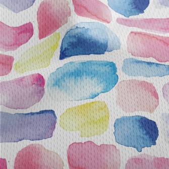 Colorful Watercolor Pattern Athletic Mesh Flat Back