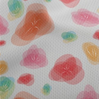 Vector Colored Flowers Athletic Mesh Flat Back