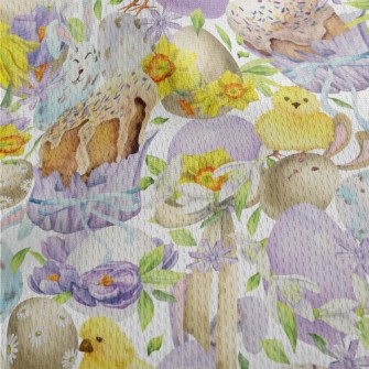 Easter Watercolor Athletic Mesh Flat Back