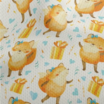 Happy Birthday Fox Athletic Mesh Flat Back