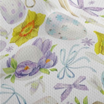 Flowers And Easter Eggs With D Athletic Mesh Flat Back