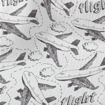Hand Drawn Airplane Doodle Terry