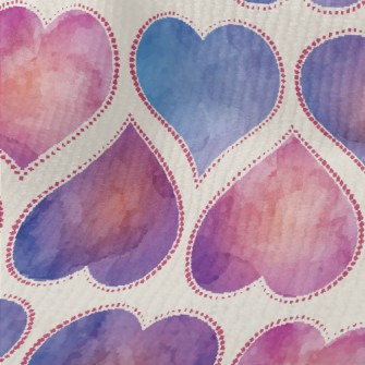 Colorful Watercolor Love Heart Terry
