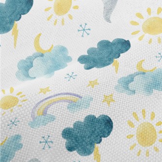 Watercolor Climate Symbols Performance Linen