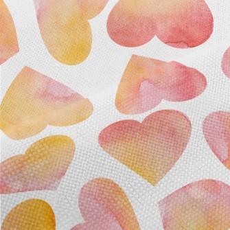Warm Watercolor Love Heart Performance Linen