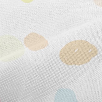Pastel Colored Dots Performance Linen