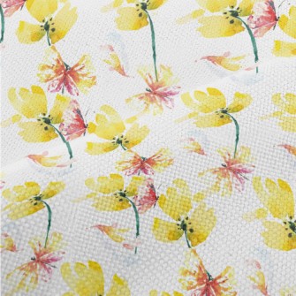 Watercolor Butterflies And Flo Performance Linen