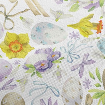 Flowers And Easter Eggs With D Performance Linen