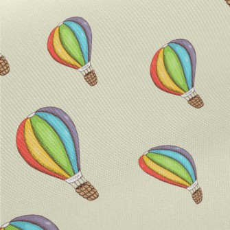Colorful Hot Air Balloon Twill