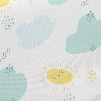 Happy Sun And Clouds Twill