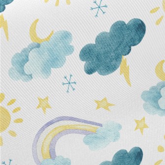 Watercolor Climate Symbols Twill